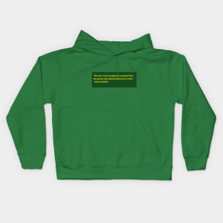 The Cultural Historian: Dr. DGST Goethe yellow on green Kids Hoodie